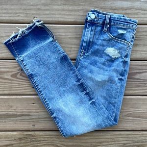 BLANKNYC Acid Wash Madison Cropped Ankle Jeans